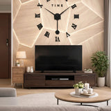 3D Roman Numeral Acrylic Mirror Wall Clock Home Decor Wall Clocks