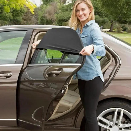 Car Sunshade UV Protection Window Mesh Pair For SUVs Sedans Travel Accessories Sun Shades