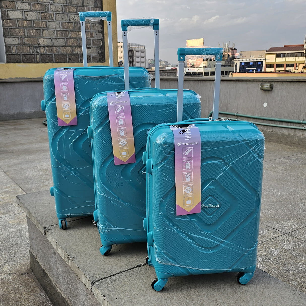 3 in 1 Luxurious Unbreakable PP Suitcase Set Durable, Lightweight & Travel Ready- Furaha Finds Kenya