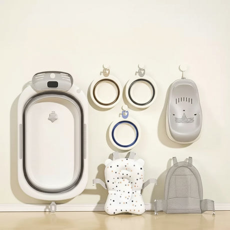 7 in 1 Foldable Baby Bathtub Set with Inbuilt Thermometer Bathtubs