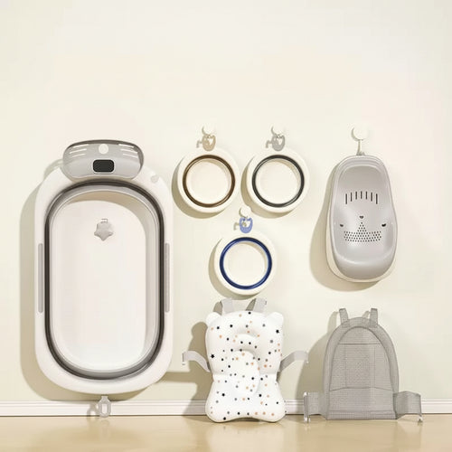 7 in 1 Foldable Baby Bathtub Set with Inbuilt Thermometer Bathtubs