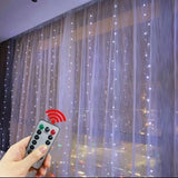 3M × 3M Curtain Lights with Remote 
Beautiful fairy string lights for festive décor