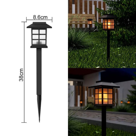 6 pcs solar-powered lawn lamps combine aesthetic beauty with practical lighting