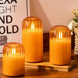 3-Piece Glass LED Decor Candle Set Flameless candle Flameless Candles