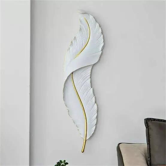 White Nordic Feather LED Wall Light Wall art Wall Art