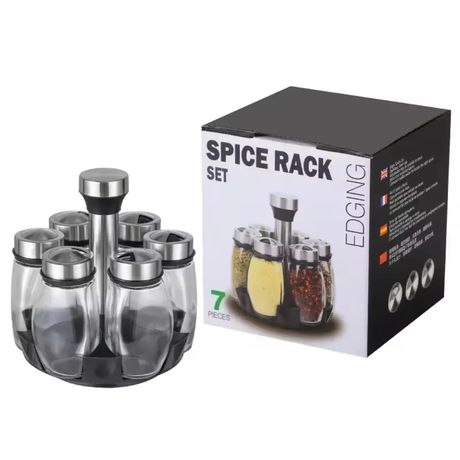 7pcs Spice Jar Set 110ml with Shaker Lids for Organized Kitchen Storage- Furaha Finds Kenya