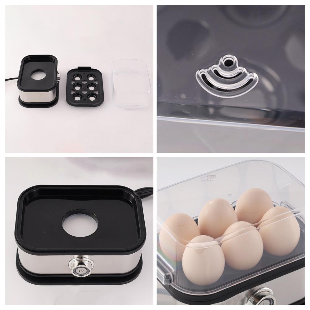 Electric Egg Boiler with Timer and Measuring Cup 6 Eggs Capacity