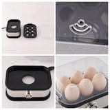 Electric Egg Boiler with Timer and Measuring Cup 6 Eggs Capacity