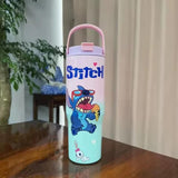 Customized Cartoon Character (Stitch) Stainless Steel Insulated Tumbler with Portable Handle Tumbler