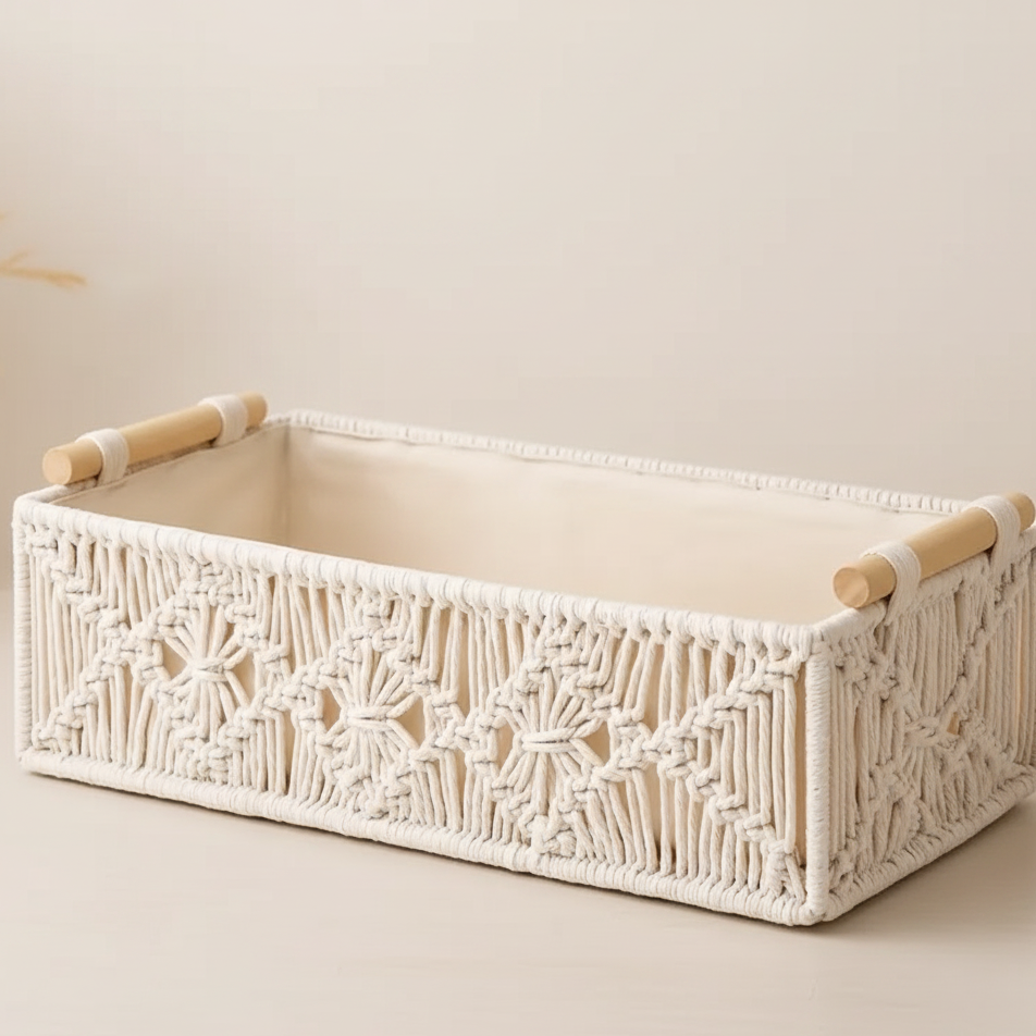 Handmade Woven Basket Household Storage Baskets