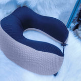 U-Shape Neck Support Travel Pillow with Latex Rubber Filling and Zipped Cover- Furaha Finds Kenya