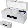 3 Compartment Tea Bag Organizer – Solid Pine Wood Kitchen Counter & Beverage Station Organizers