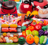 61pcs Kids Kitchen Cookware Playset – Pretend Cooking Educational Toy