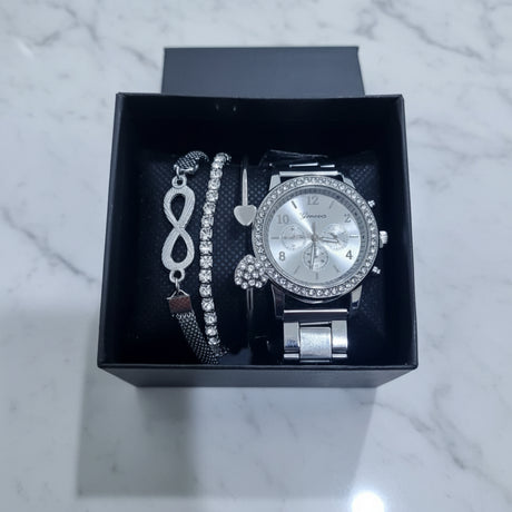 4 in 1 Infinity Watch Set – Elegant Ladies Set Jewelry Sets