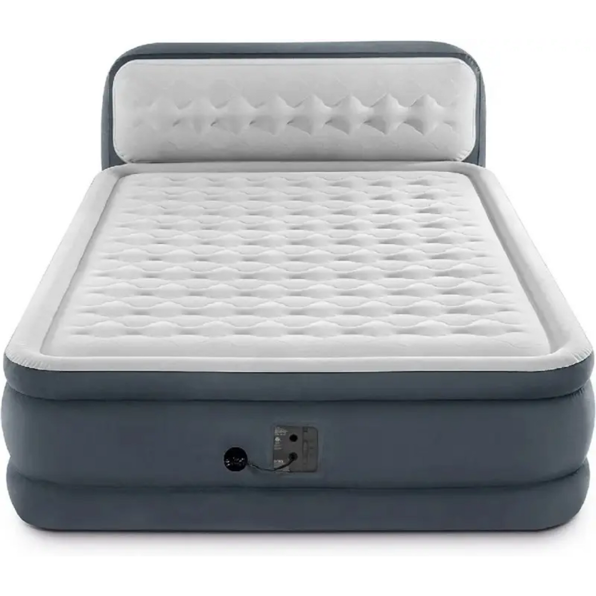 INTEX Dura Beam Queen Airbed with Built In Electric Pump and Supportive Headboard 18 Inch Raised Design,152*236*86cm.- Furaha Finds Kenya
