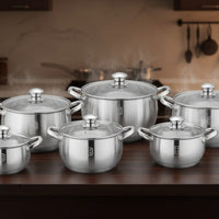 Edenberg 12pcs Stainless Steel Cookware Set Cookware Sets