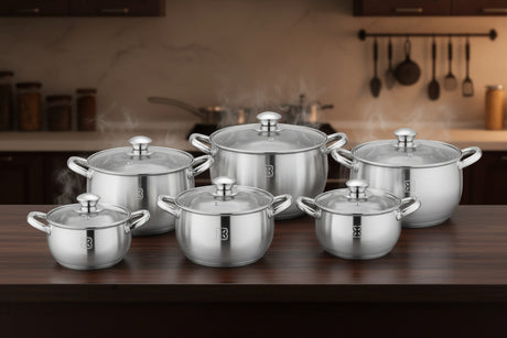 Edenberg 12pcs Stainless Steel Cookware Set Cookware Sets