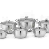 Edenberg 12pcs Stainless Steel Cookware Set Cookware Sets