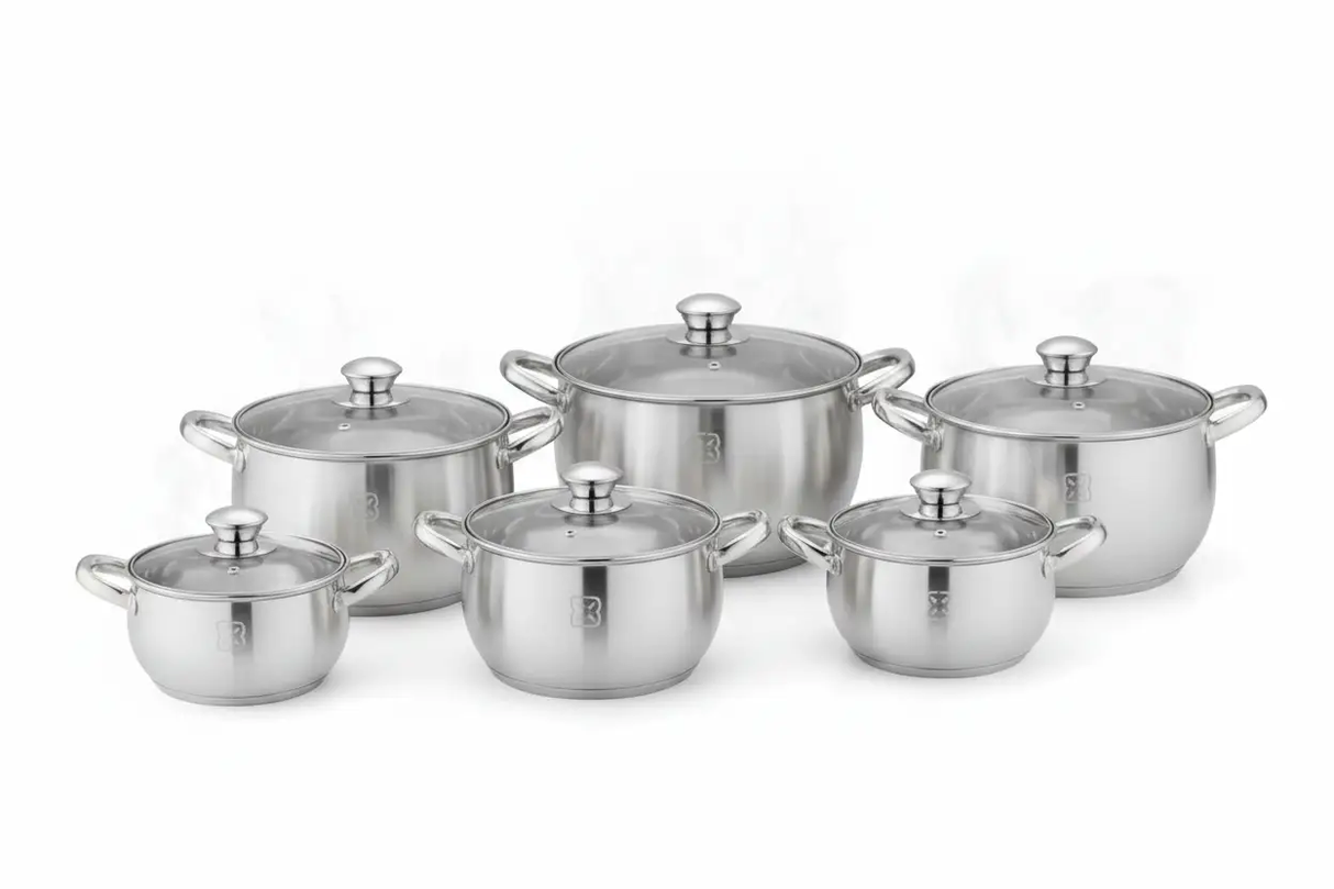 Edenberg 12pcs Stainless Steel Cookware Set Cookware Sets