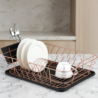 Single Layer Gold Dish Rack Kitchen Counter Organizer