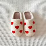 Heart Print Cozy Indoor Slippers Slippers