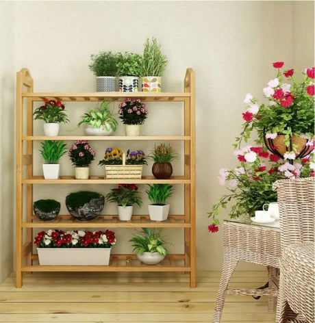 5-Layer Bamboo Shoe Rack – Sturdy and Elegant Entryway Organizer