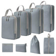 8pcs Compressible Travel Packing Cubes Waterproof Luggage Organizer Set