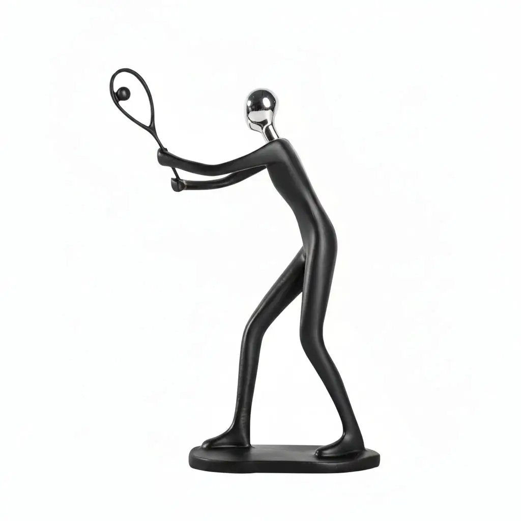 Tennis Sculpture Ceramic Figurine For Tennis Lovers Decor Decor