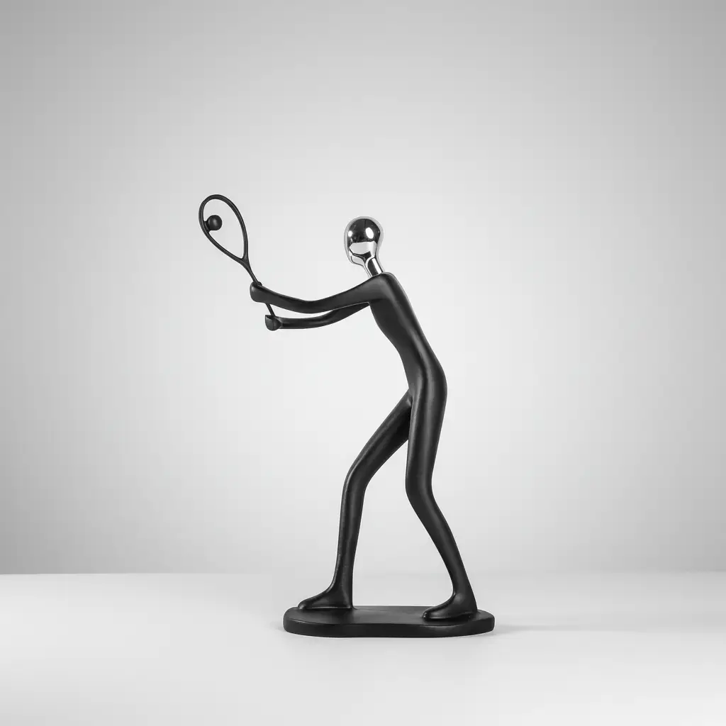 Tennis Sculpture Ceramic Figurine For Tennis Lovers Decor Decor