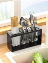 Multifunctional Countertop Organizer with Toothbrush and Kitchen Utensil Holder
