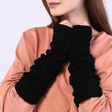 Cable-Knit Long Fingerless Arm Warmer Gloves Arm warmers Arm Warmers & Sleeves