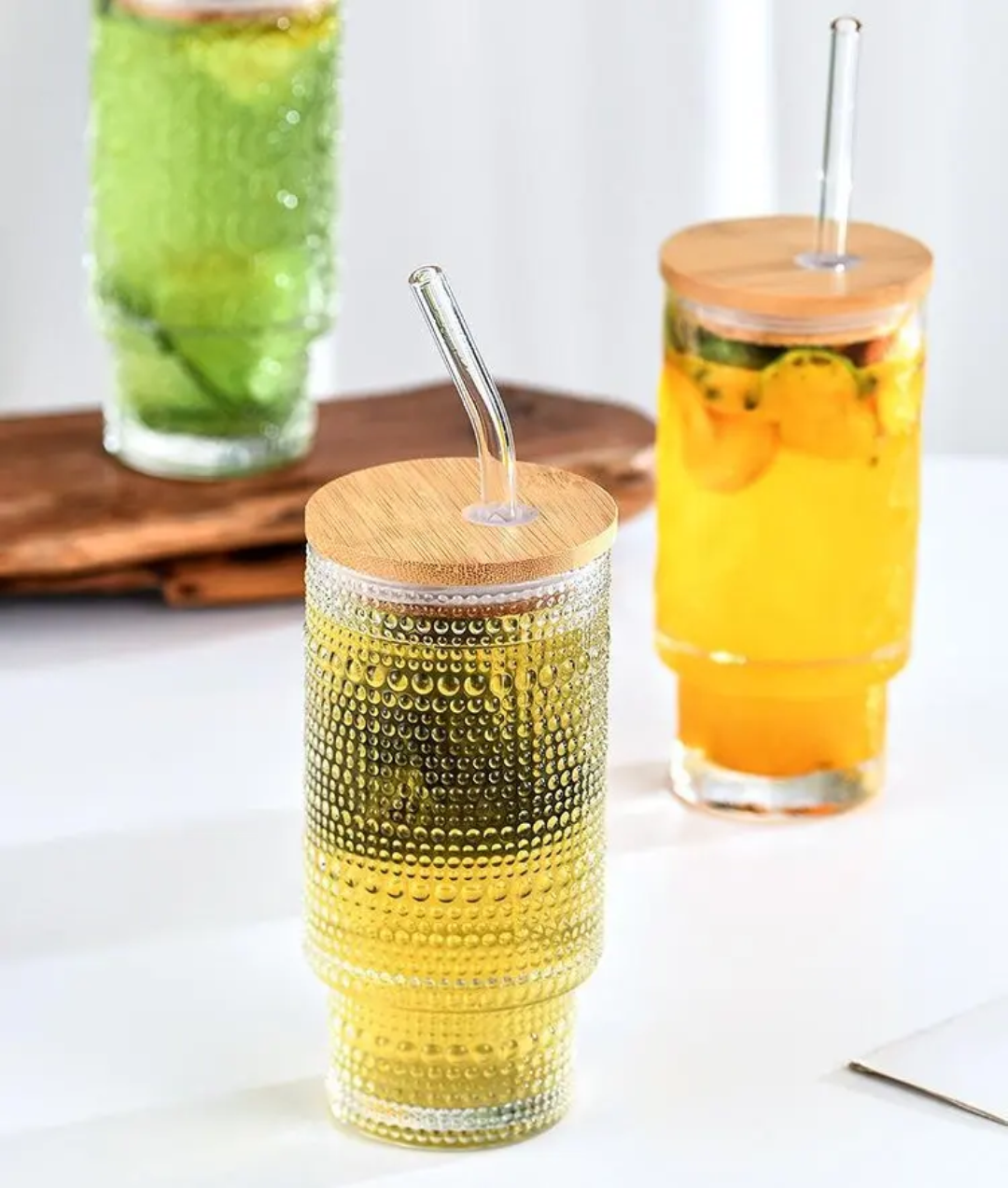 Furaha Finds Embossed Vintage Glass Cup
