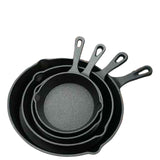 ---

4pcs Cast Iron Skillet Set – Heavy Gauge