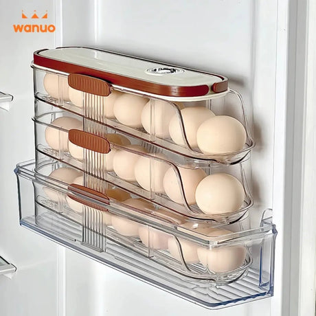 3 Layer Self Rolling Egg Holder Egg holder Kitchen Counter & Beverage Station Organizers