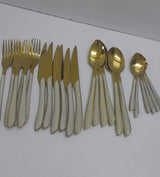 Heavy Duty 24pcs Dining Cutlery Set – Gold Finish