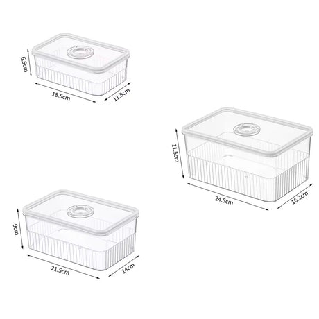 3 Pc Acrylic Fridge Organizer Set Fridge organizer Kitchen Organizers