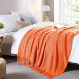 High-Quality Knitted Tassel Throw Blanket Acrylic Cashmere Decorative Sofa and Bed Shawl