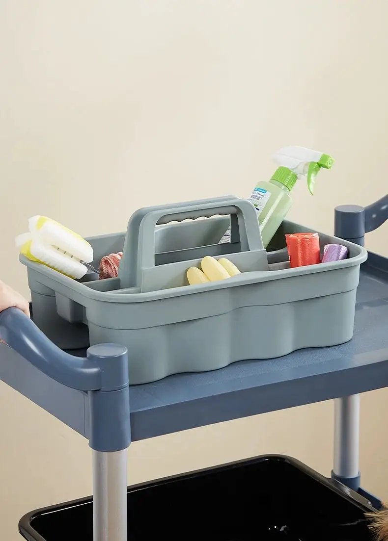 Cleaning Utility Caddy Multi Compartment Organizer with Handle 38.5×27.5×18cm Caddy