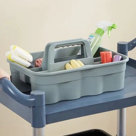Cleaning Utility Caddy Multi Compartment Organizer with Handle 38.5×27.5×18cm Caddy