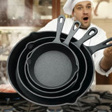 Cast Iron Skillet Set 4pc Heavy Gauge For Home And Outdoors Kitchen & Dining