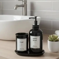 3pc Sleek Soap Dispenser Set Soap dispenser Soap & Lotion Dispensers