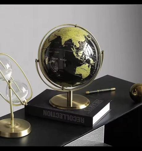 Rotating Globe World Map – Decorative Atlas in Multiple Sizes