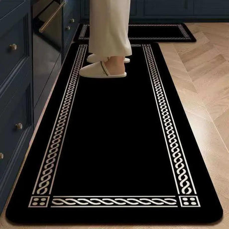 2 Pc Rubber Bottom Anti-Slip Kitchen Mat Set Kitchen mat Rugs