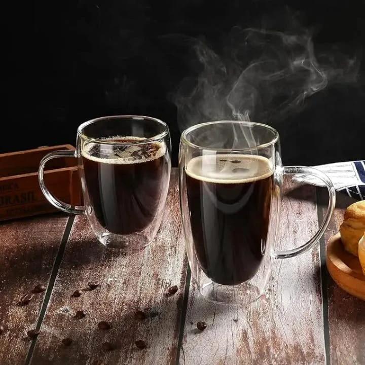 Double Wall Borosilicate Glass Cup for Hot and Cold Drinks Borosilicate glass Coffee & Tea Cups