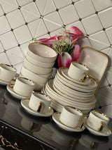 32pcs Gold Realm Porcelain Dinner Set Elegant Full Service for 6.- Furaha Finds Kenya
