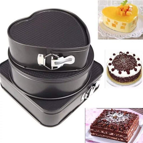 Nonstick Cake Mould Set 3pcs in 24cm 26cm 28cm for Baking and Layered Cakes- Furaha Finds Kenya