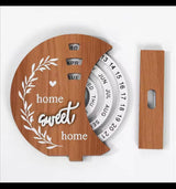 Perpetual Wooden Block Calendar with Rotating Date and Month Blocks