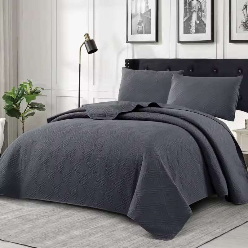 High Quality Ultrasonic Bedspread Set with 2 Pillow Cases Size 6x7