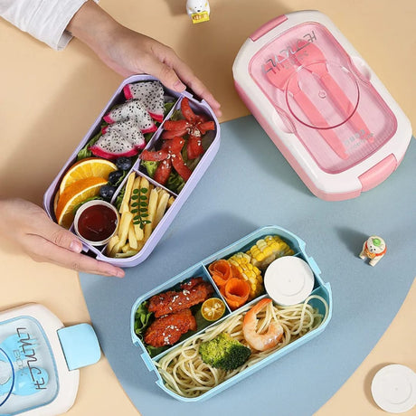 2 in 1 Lunch Box with Bottle – Microwave Safe & Eco-Friendly- Furaha Finds Kenya
