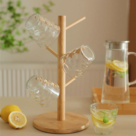 Bamboo Cup Holder Stand – Stylish and Functional Mug Organizer- Furaha Finds Kenya